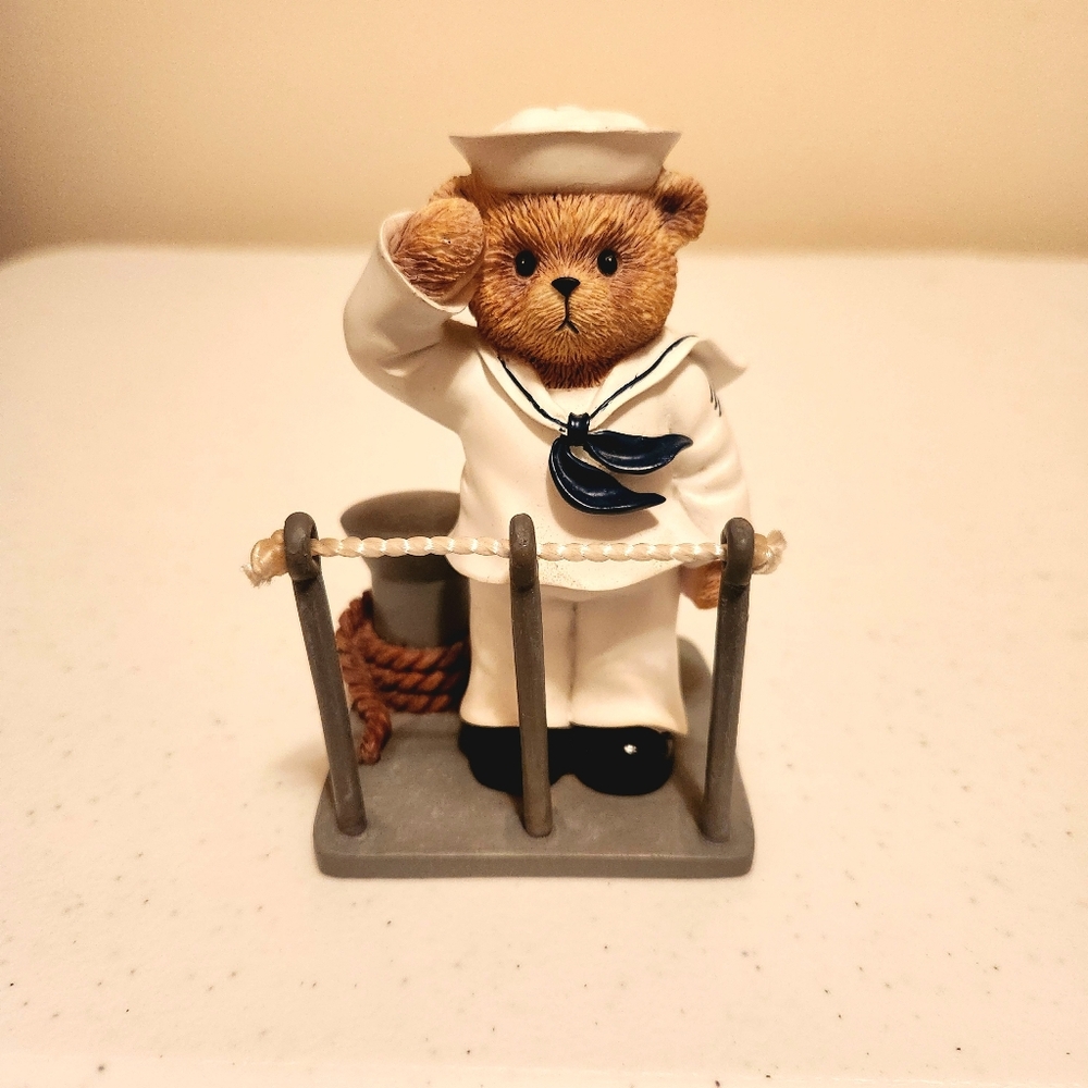 Hamilton Teddy Bear Navy Military Armed Forces Sailor Figurine